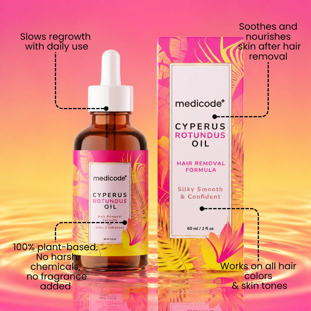 Cyperus Rotundus Oil for Natural Hair Reduction