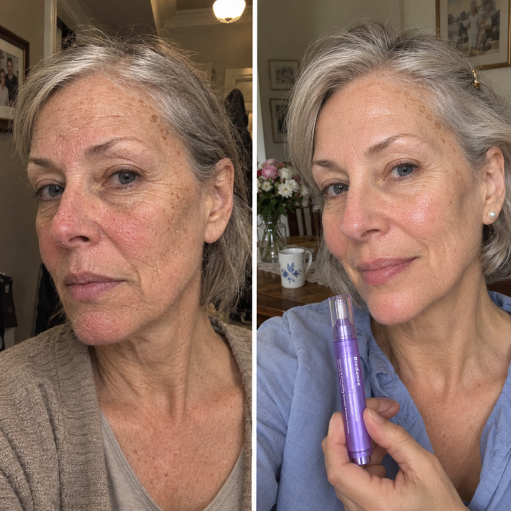Biodance Caviar PDRN Serum, bare skin and dewy finish