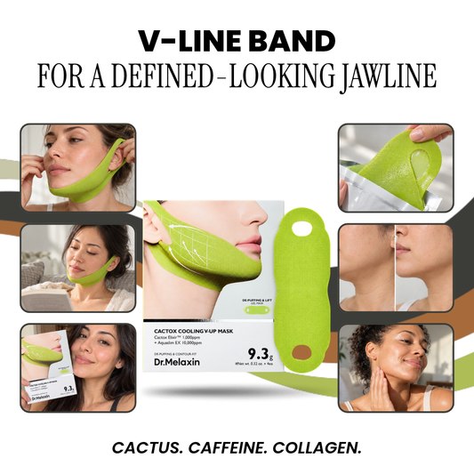 Dr.Melaxin Official CACTOX V-LIFTING MEWING BAND with its key ingredients