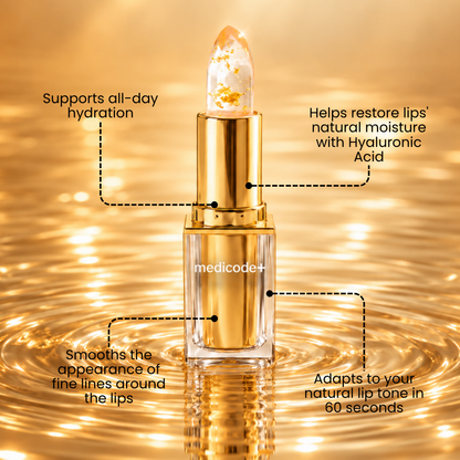 Medicode Lipstick for Mature Lips bottle with hydration and lip tone benefits labeled