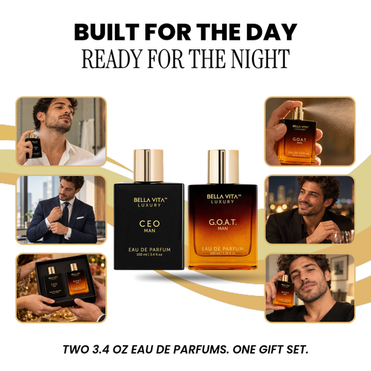 Medicode Men's Cologne Gift Set with two 3.4 oz Eau de Parfum bottles