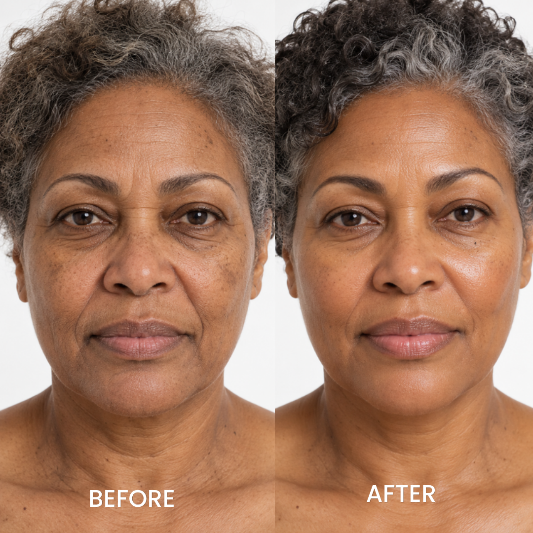 Before and after comparison photo of skin using Sungboon Editor Silk Peptide EGF toner